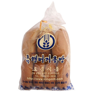 우리밀 통밀 햄버거용빵 260g / 무방부제 통밀빵 / 산지직배송